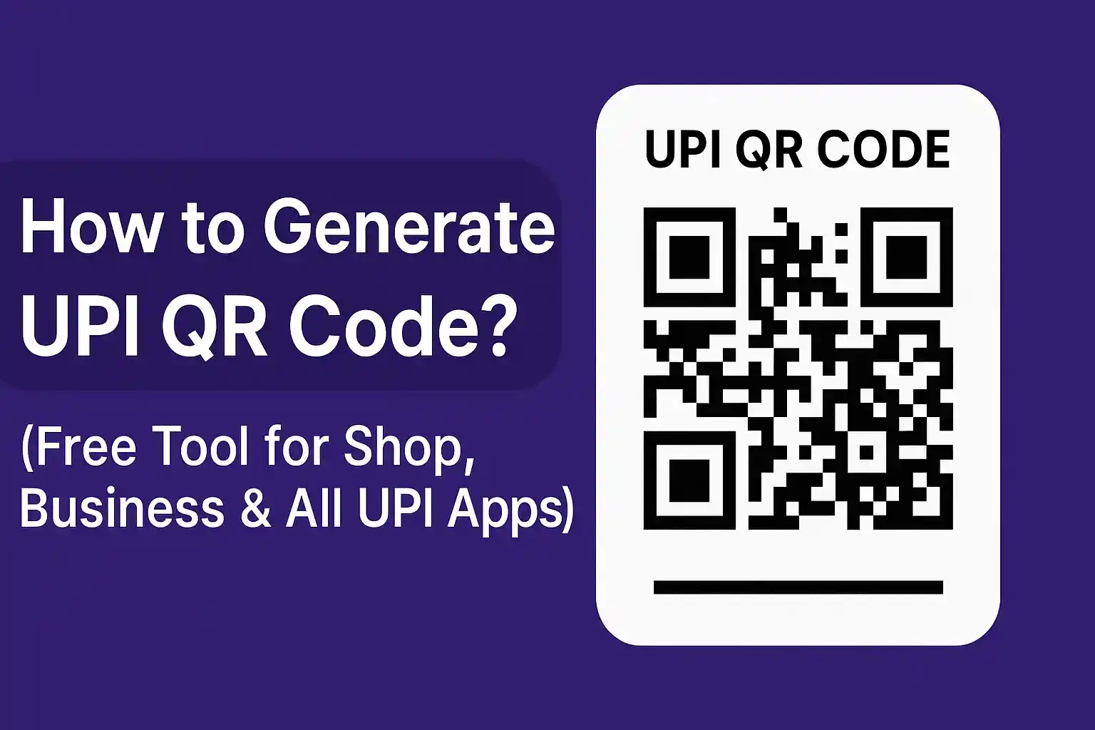 online free UPI QR Code generator tool