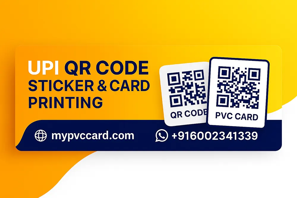 best high quality upi qr code sticker and pvc card printing service